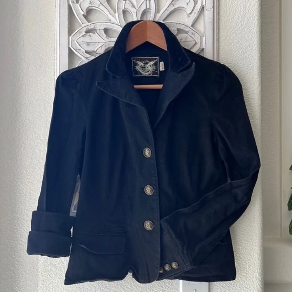 ✨ 5/$25 ✨ American Living ♡ Black Denim Blazer